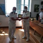 Διοικητής του Α΄ Λιμενικού Τμήματος Ωρεών Σημαιοφόρος Λ.Σ. Κρεμμυδάς Δήμος